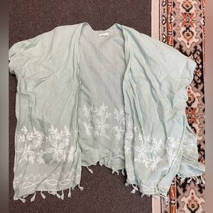 Light Green and White kimono
